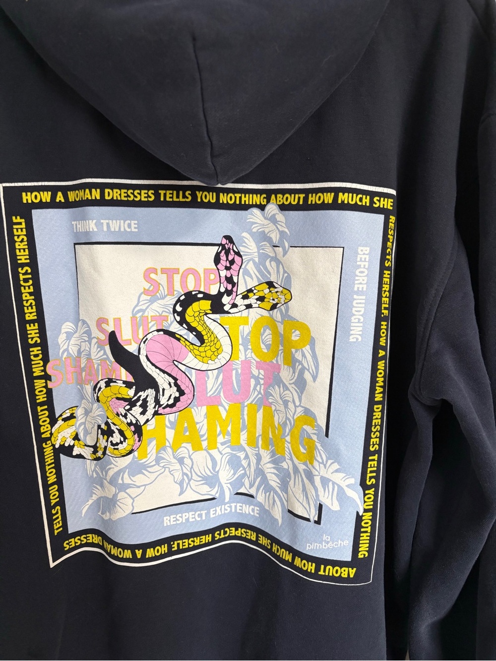 'Stop 🐍lut Shaming' Navy Hoodie - Size XXL